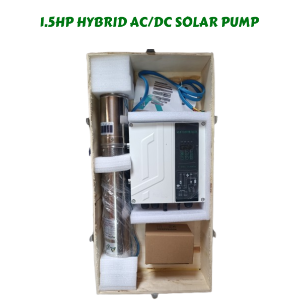 1.5HP AC DC HYBRID SOLAR WATER PUMP - Image 2