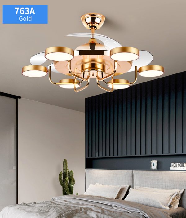 42 Inch Luxury Chandelier Fan With Mp3 Bluetooth Speaker - Image 2