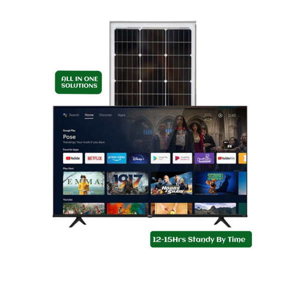 32"INCH RECHARGEABLE SOLAR SMART TV - Image 3