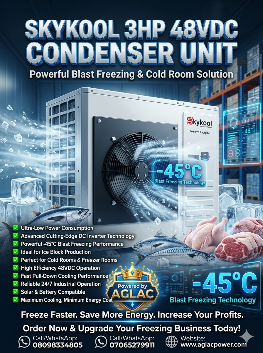 3HP SKYKOOL 48VDC HYBRID SOLAR POWERED CONDENSER UNIT - Image 2